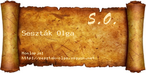 Seszták Olga névjegykártya