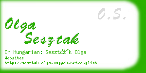 olga sesztak business card